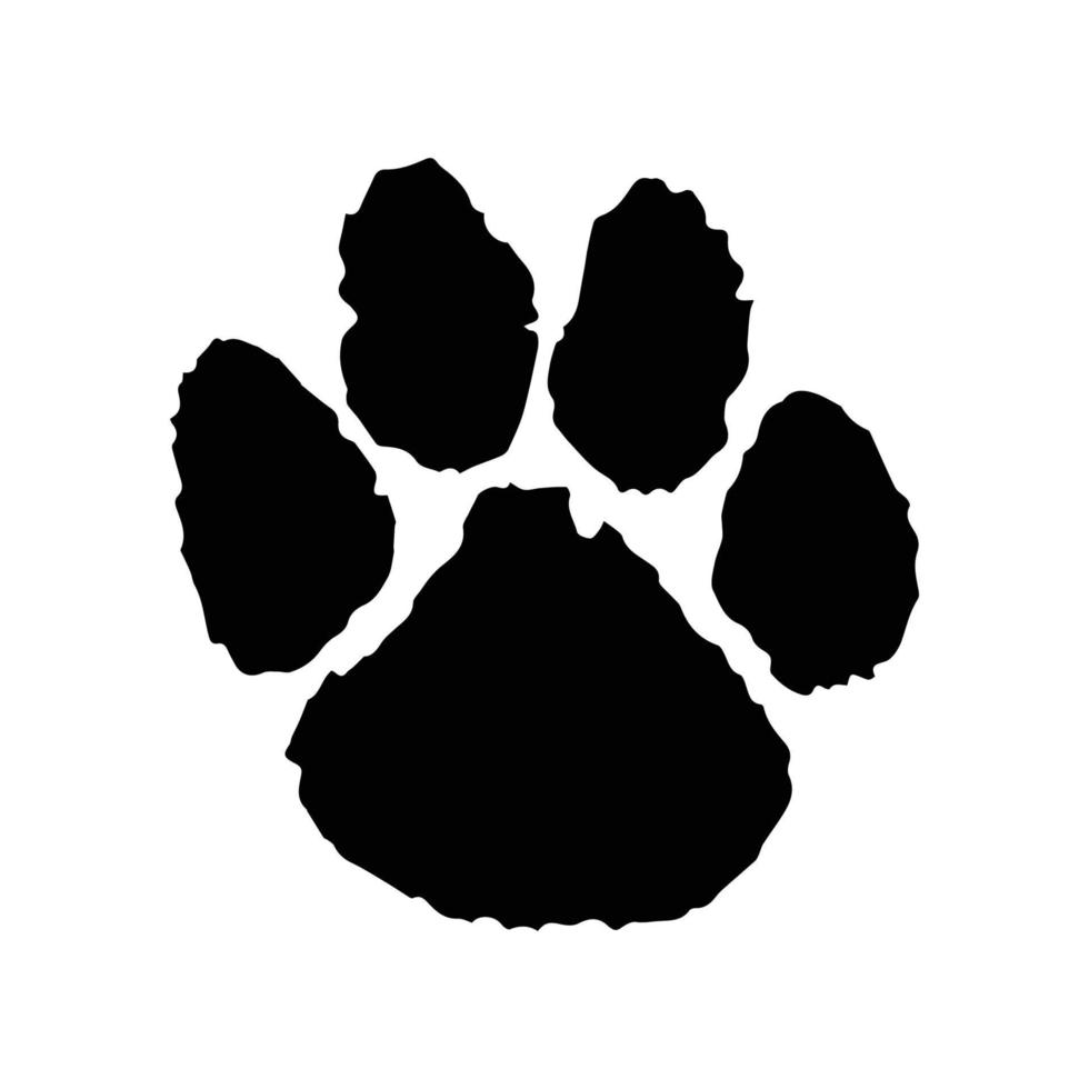 Panthers Paw Vector, Icon, White Background vector