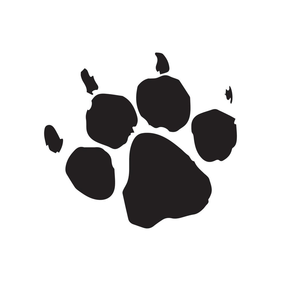 lion paw print vector design