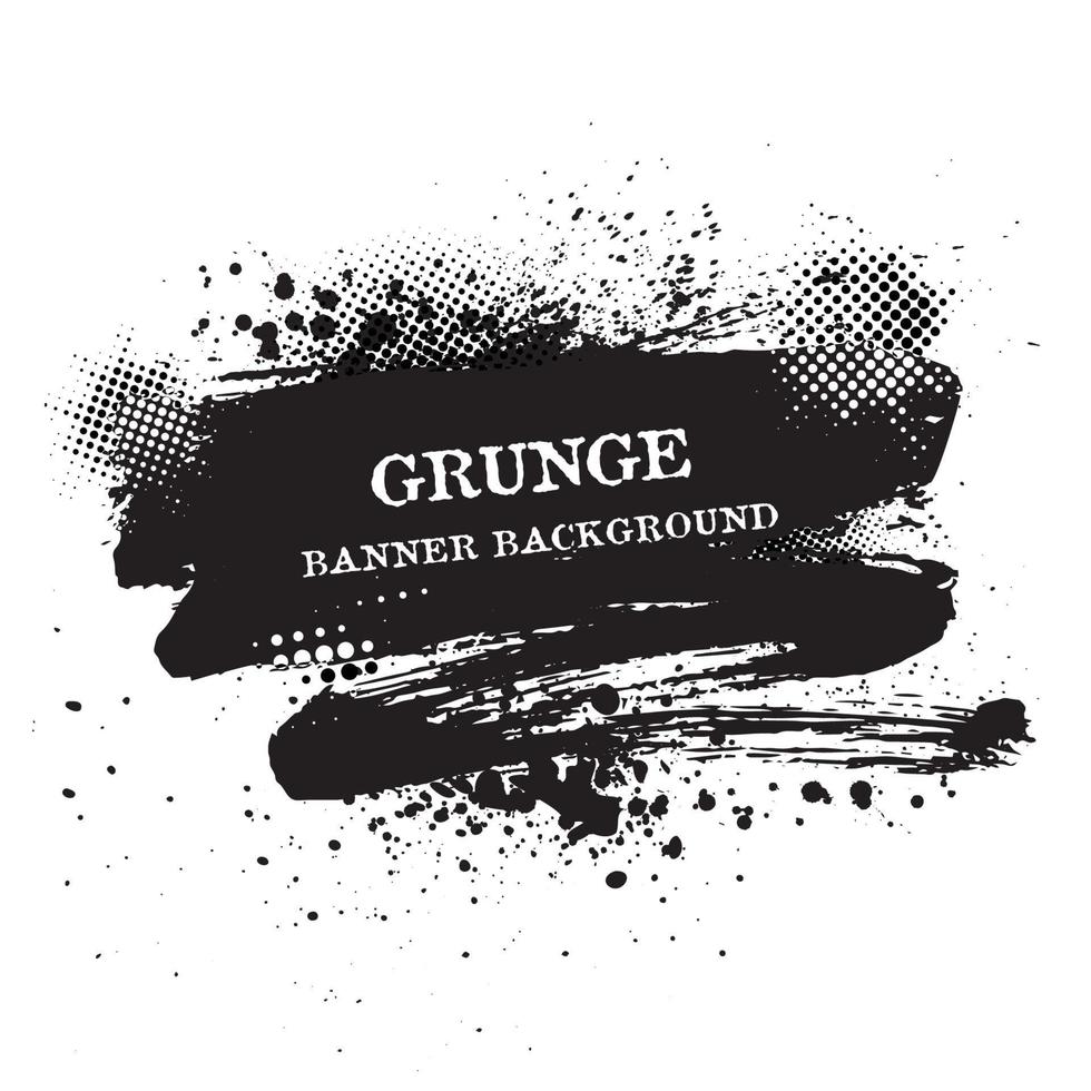 Vector black brush paint background for text boxes, web banner.