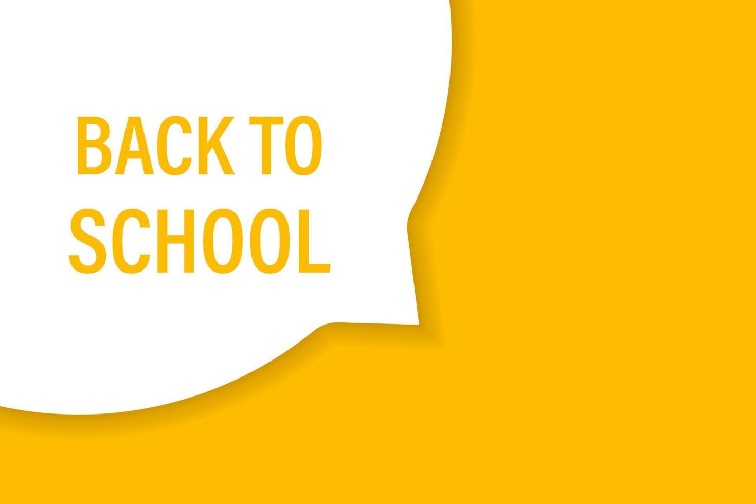 back to school speech bubble banner vector with copy space for business, marketing, flyers, banners, presentations and posters. illustration
