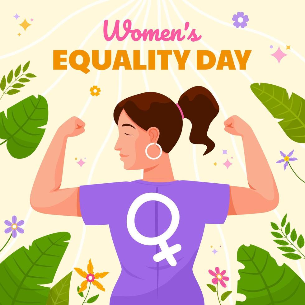 Woman Struggling For Equality Rights vector