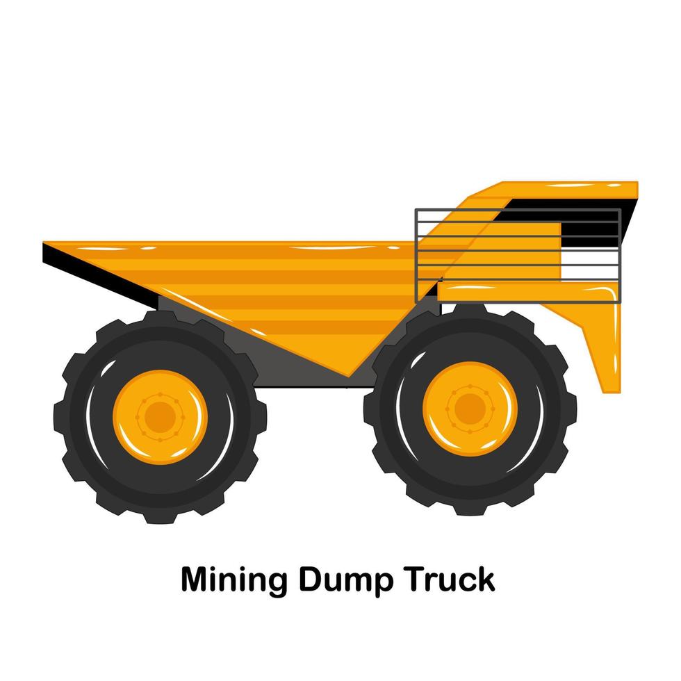 Mining dump truck Construction vehicle vector