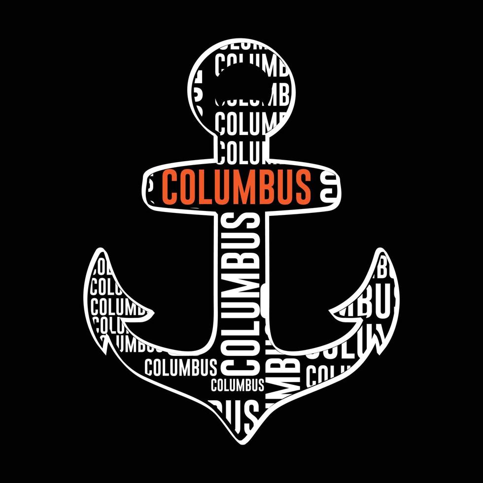 Columbus t shirt design vector