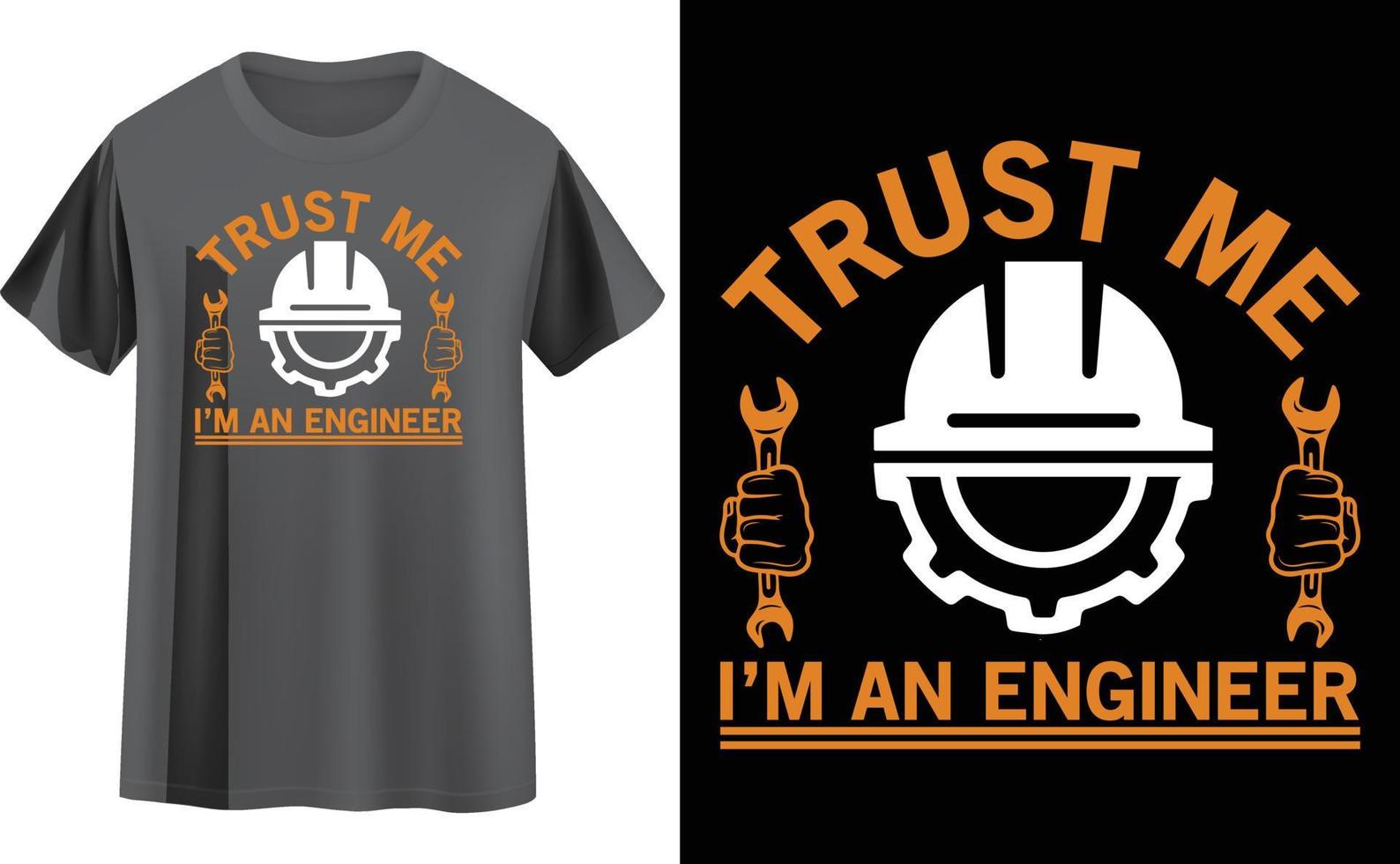 Engineer t shirt design vector