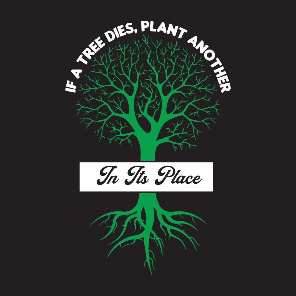 Tree planting t shirt design vector