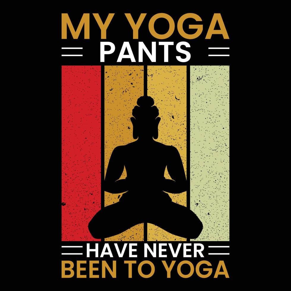 diseño de camiseta de yoga vector