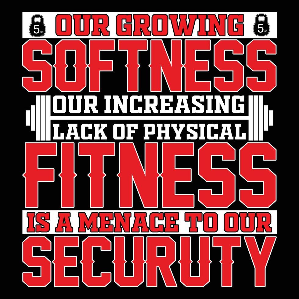 diseño de camiseta de fitness vector