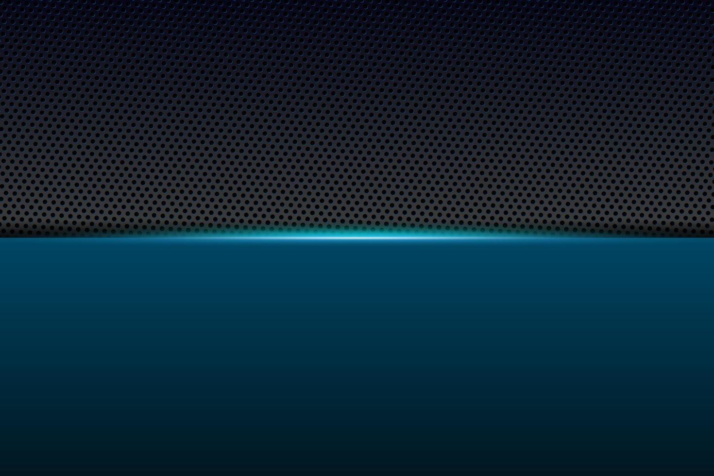 Abstract gamer background modern tech template design concept. Metallic blue and black shiny color frame on carbon fiber material texture. Vector graphic game presentation layout eps illustration