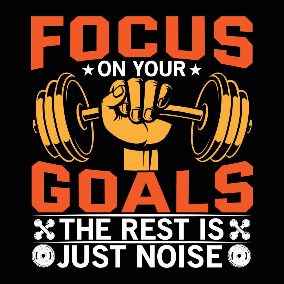 Fitness t shirt design vector