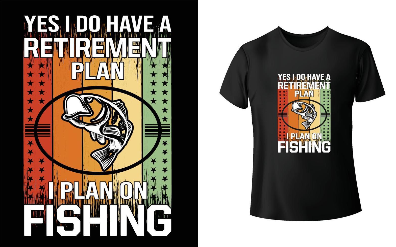 Fishing t shirt design vector