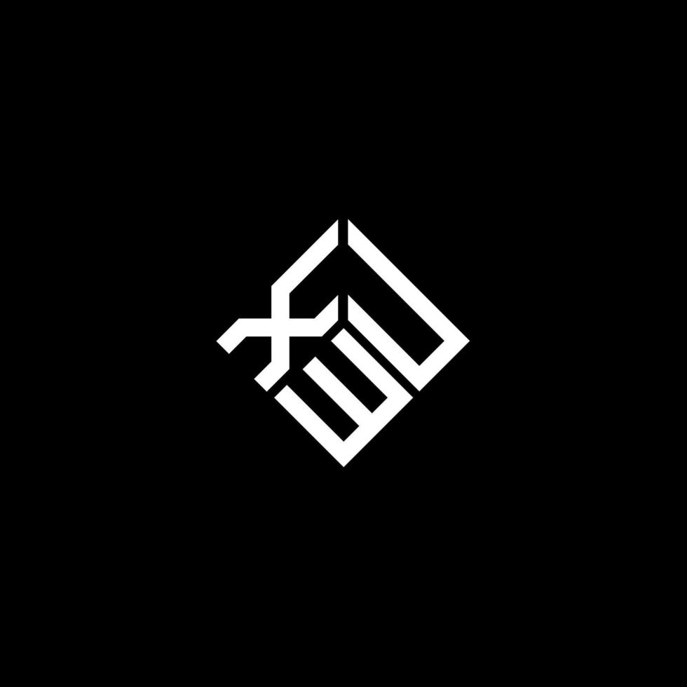 diseño del logotipo de la letra xwu sobre fondo negro. concepto de logotipo de letra de iniciales creativas xwu. diseño de letras xwu. vector