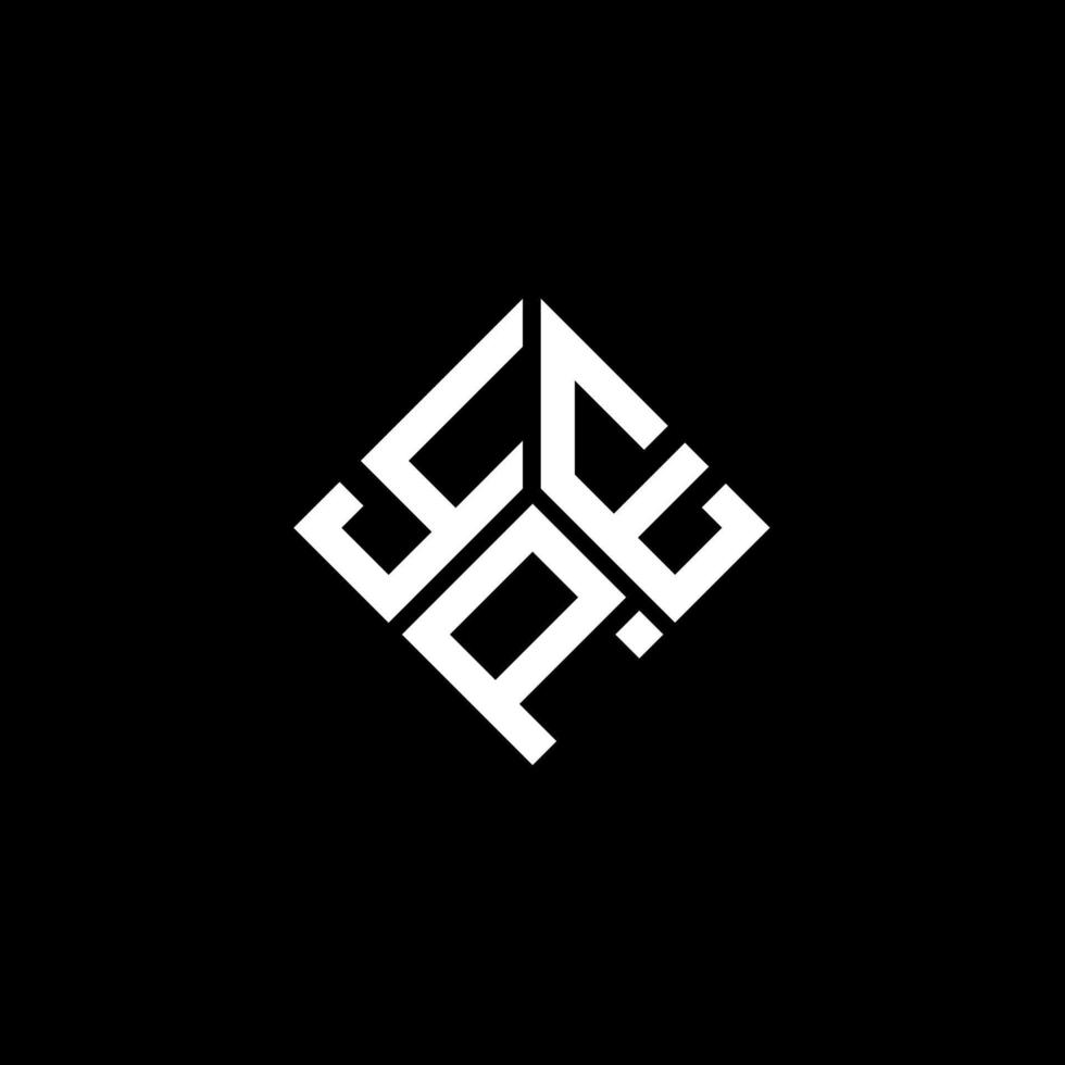 YPE letter logo design on black background. YPE creative initials letter logo concept. YPE letter design. vector