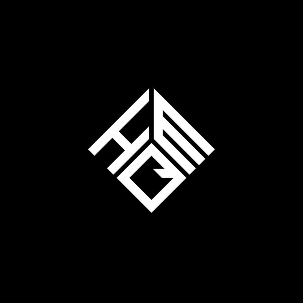 HQM letter logo design on black background. HQM creative initials letter logo concept. HQM letter design. vector