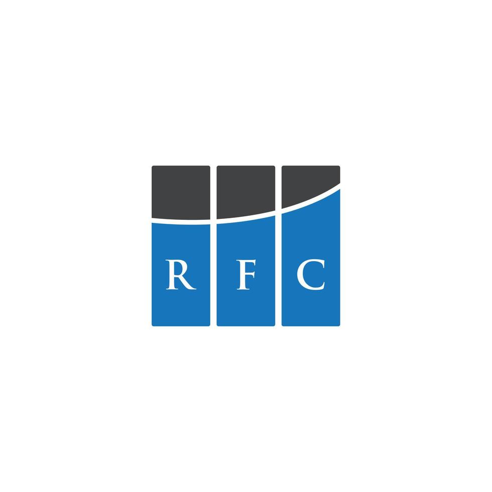 Diseño de letras rfc. diseño de logotipo de letras rfc sobre fondo blanco. concepto de logotipo de letra de iniciales creativas rfc. Diseño de letras rfc. diseño de logotipo de letras rfc sobre fondo blanco. r vector