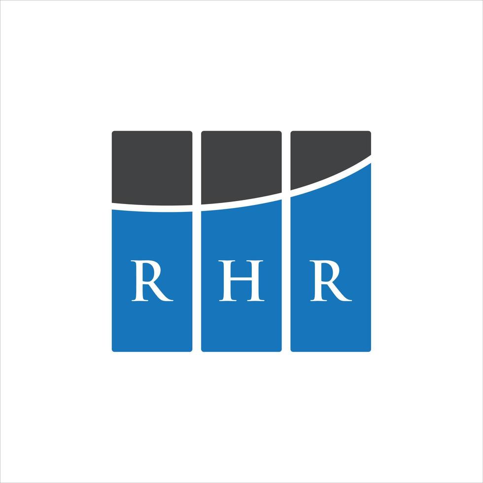 diseño de la letra rhr.diseño del logotipo de la letra rhr sobre fondo blanco. concepto de logotipo de letra de iniciales creativas rhr. diseño de la letra rhr.diseño del logotipo de la letra rhr sobre fondo blanco. r vector