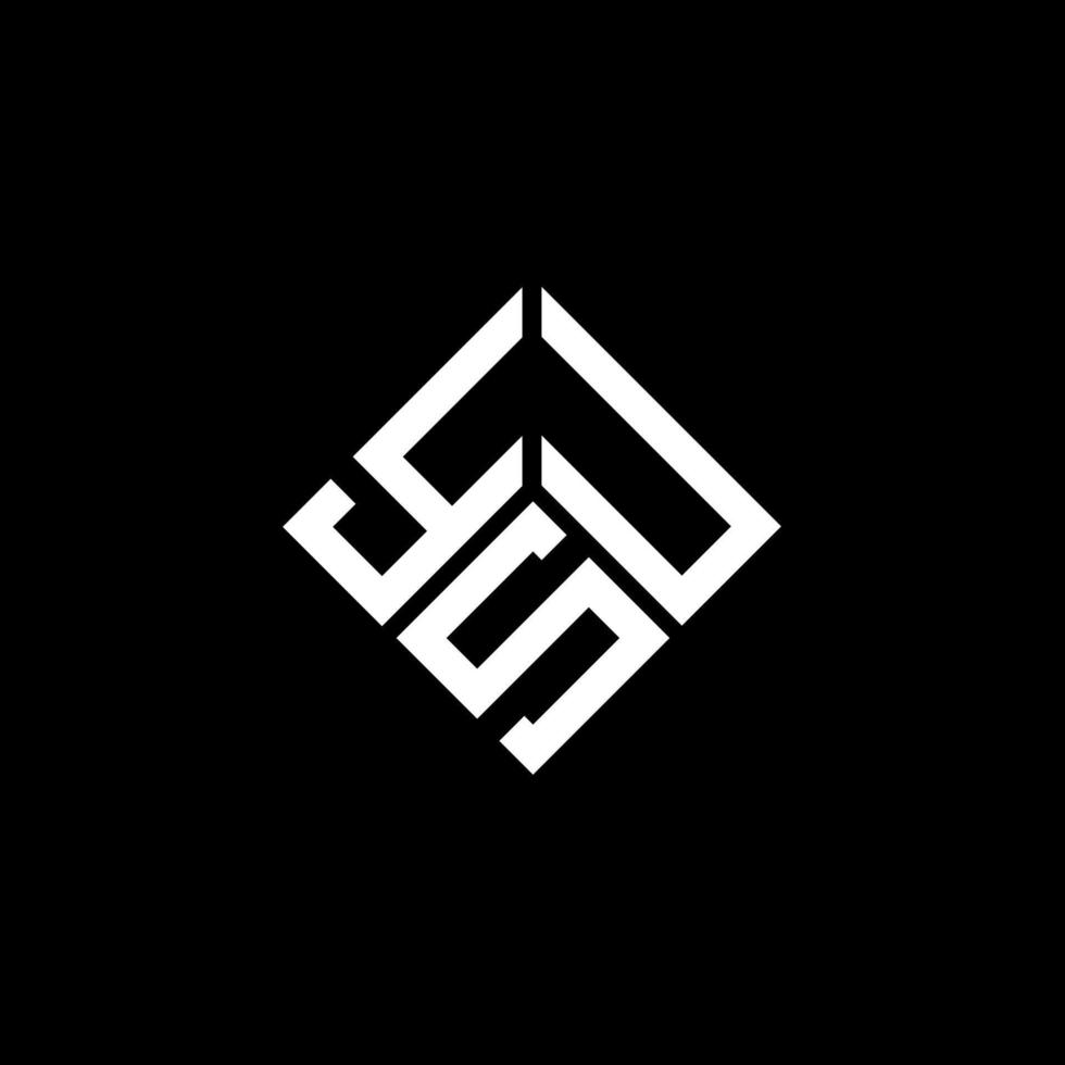 YSU letter logo design on black background. YSU creative initials letter logo concept. YSU letter design. vector