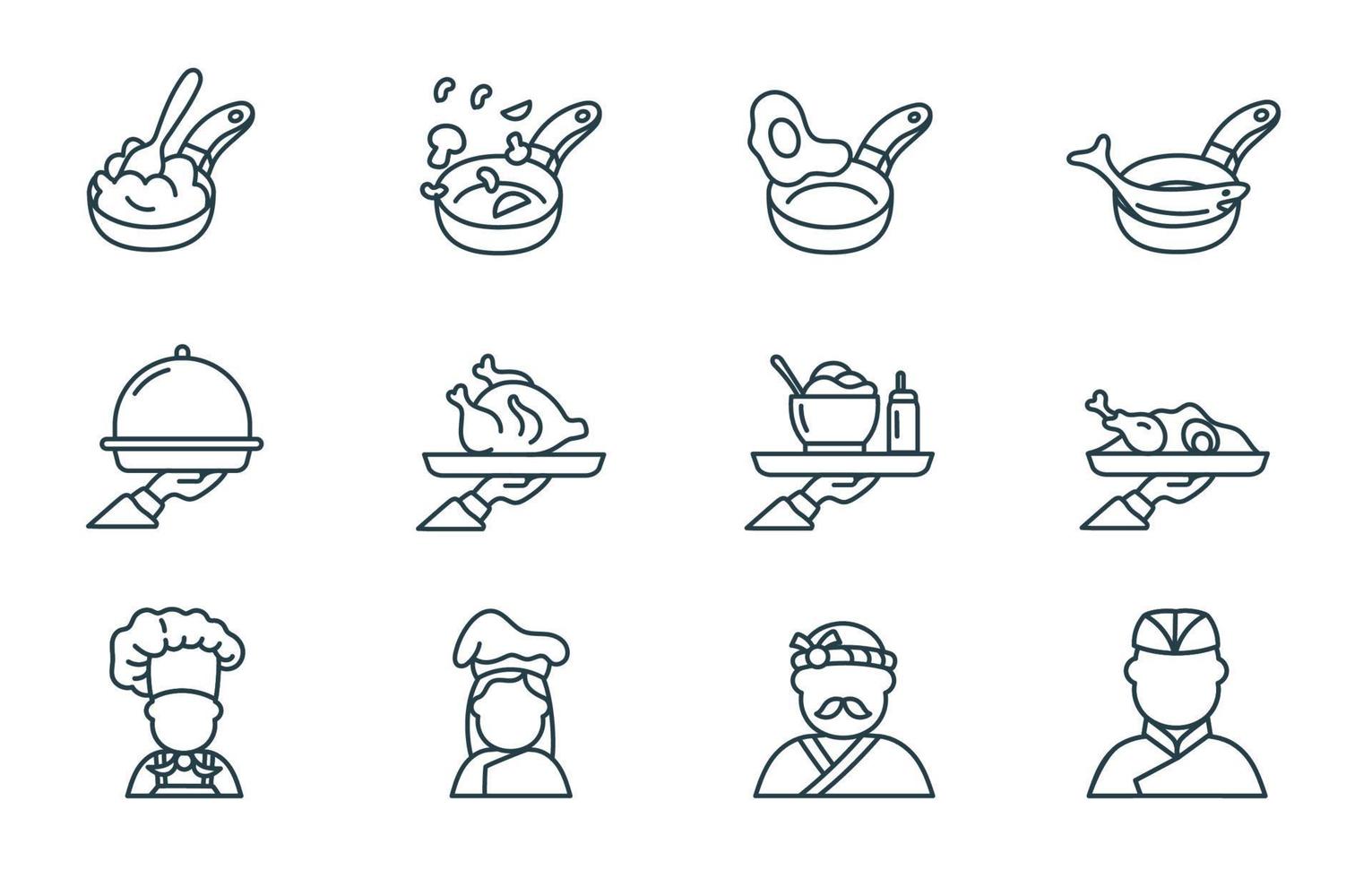 plantilla de icono de actividad de chef vector