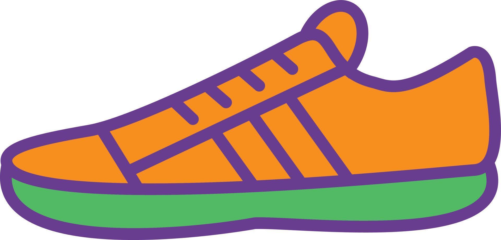 linea de zapatillas llenas de dos colores vector