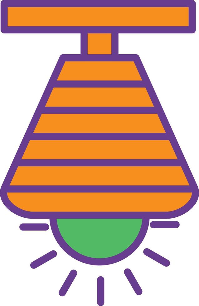 Lamp Line Filled Two Color vector