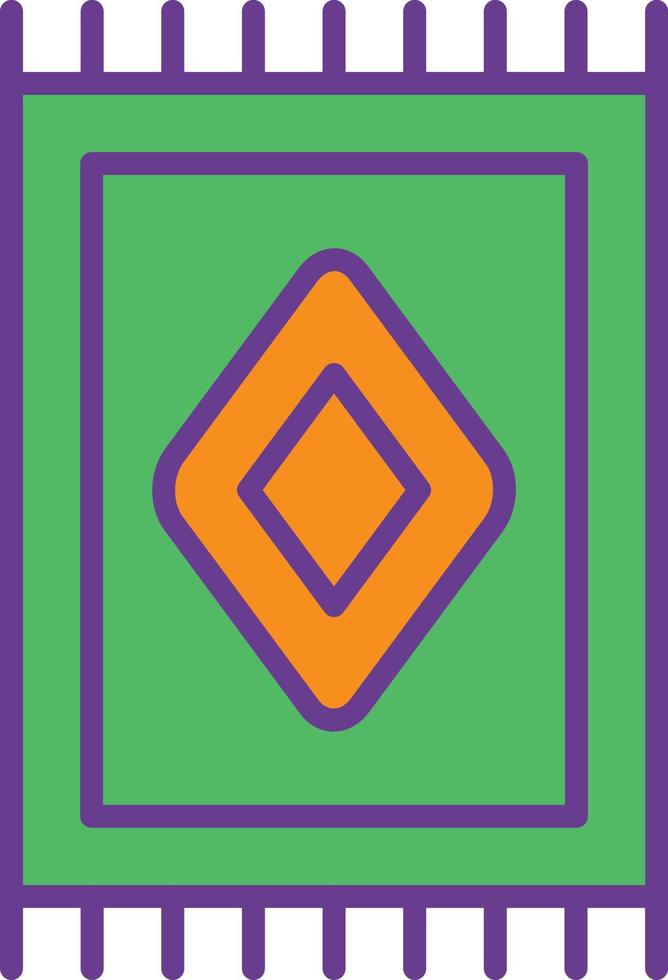 Carpet Line Filled Two Color vector