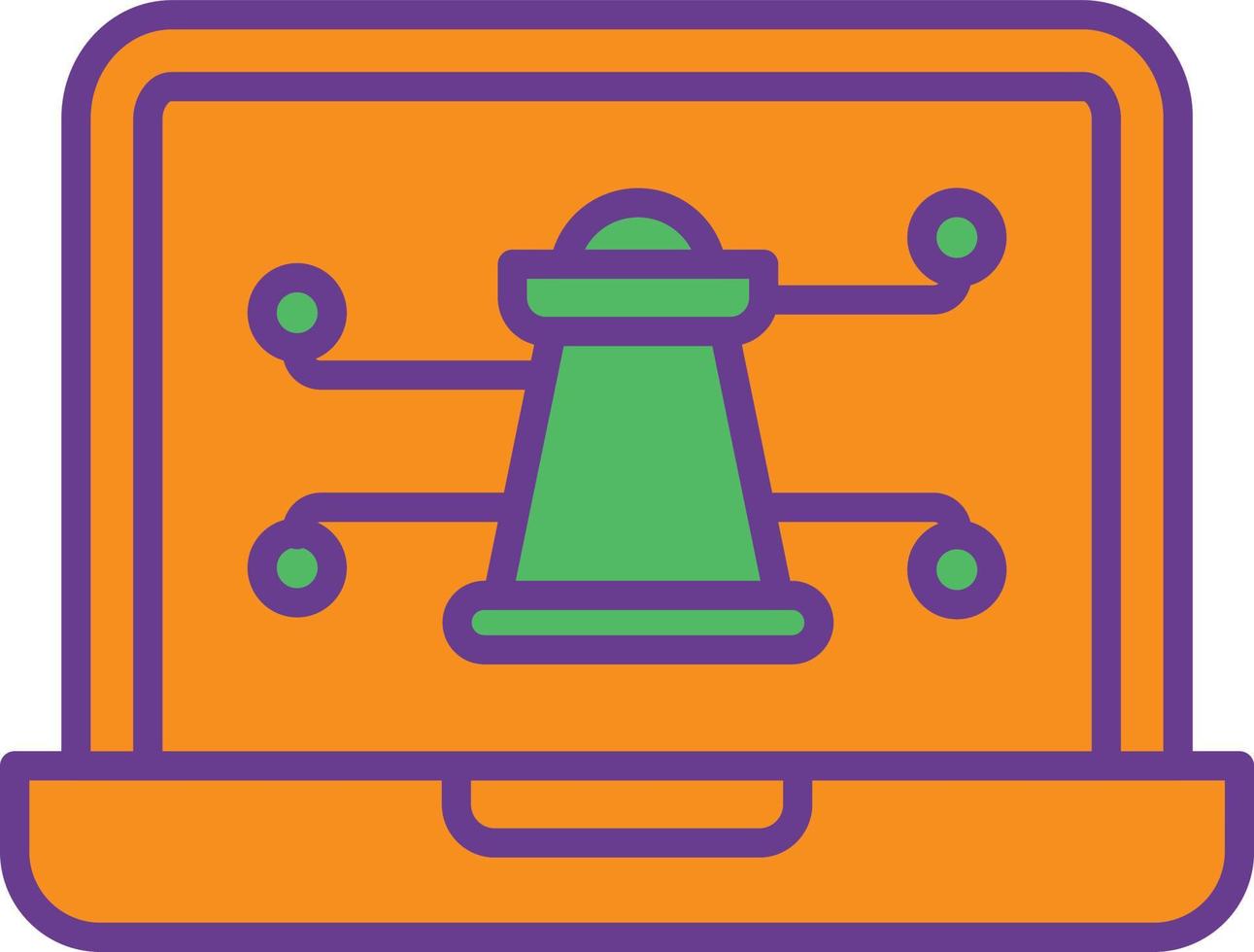 Digital Strategy Flat Circle vector