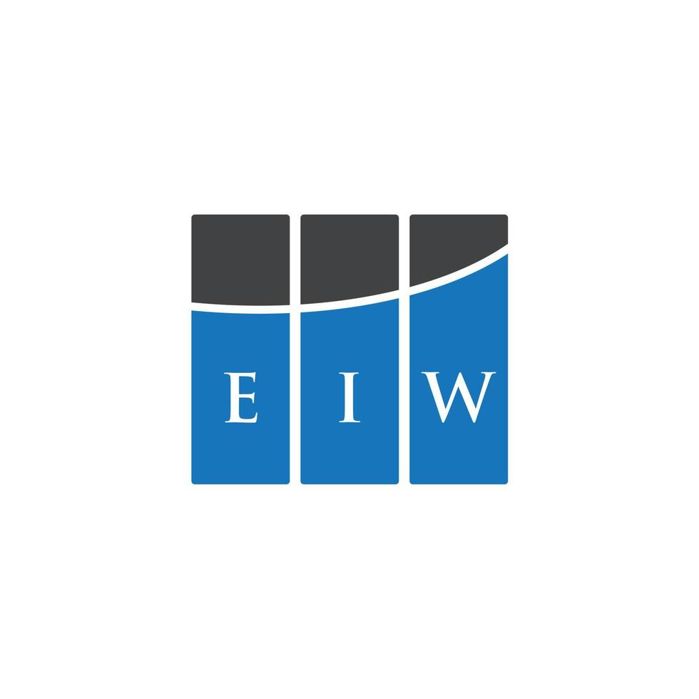 diseño de logotipo de letra eiw sobre fondo blanco. eiw concepto de logotipo de letra inicial creativa. diseño de letra eiw. vector