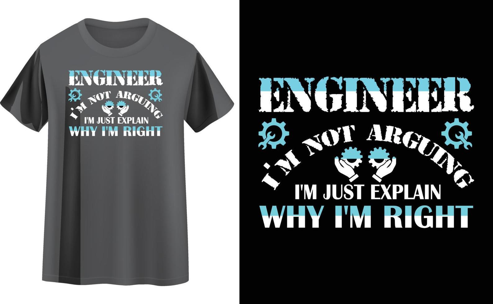 Engineer t shirt design vector