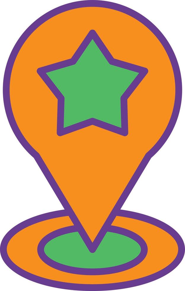 Location Flat Circle vector