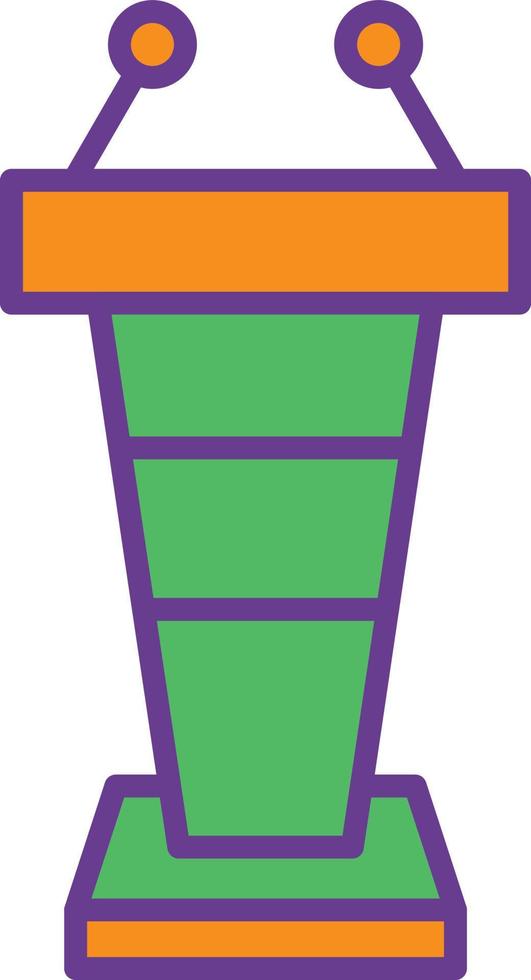 Tribune Line Filled Two Color vector
