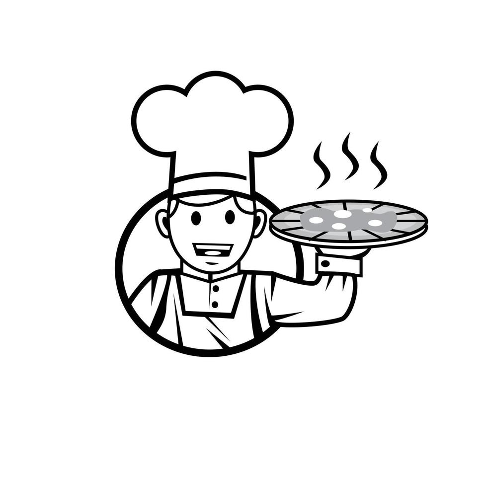 ilustración del logotipo del maestro chef vector