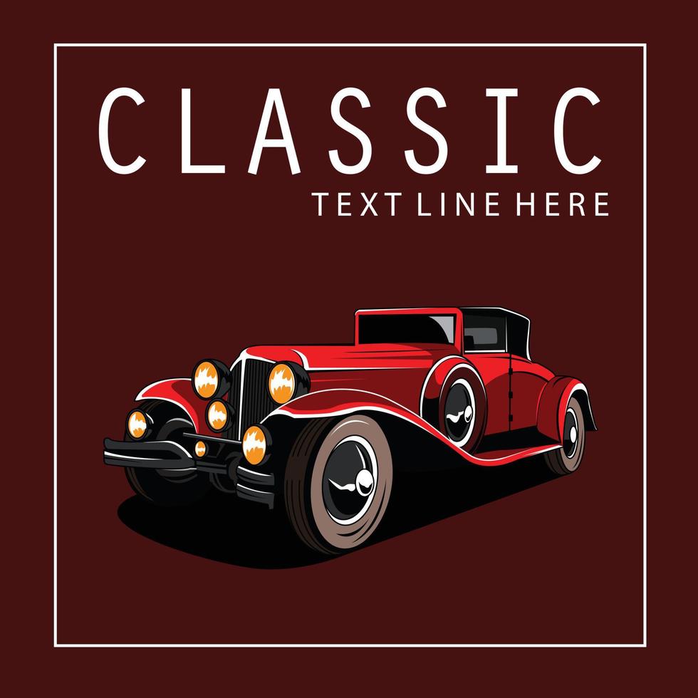 classic car, an illustration of automotive vector