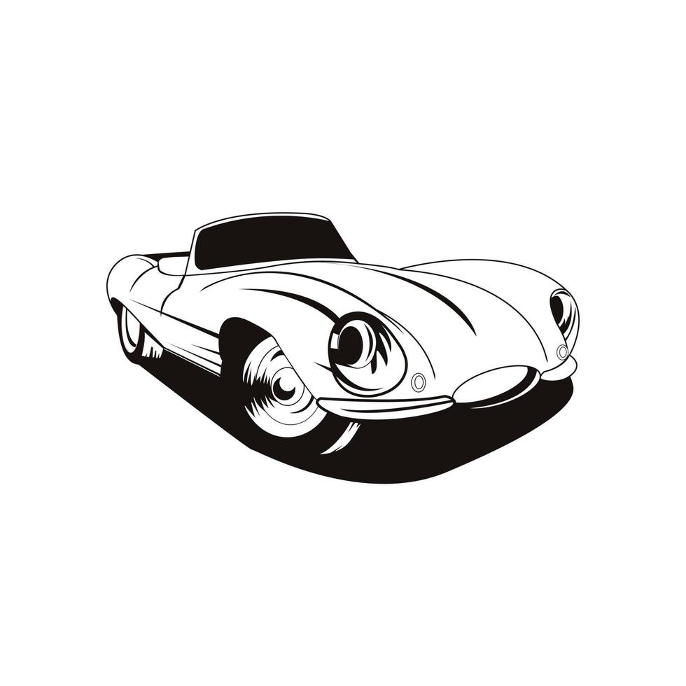 ilustración de coche de dibujos animados vector