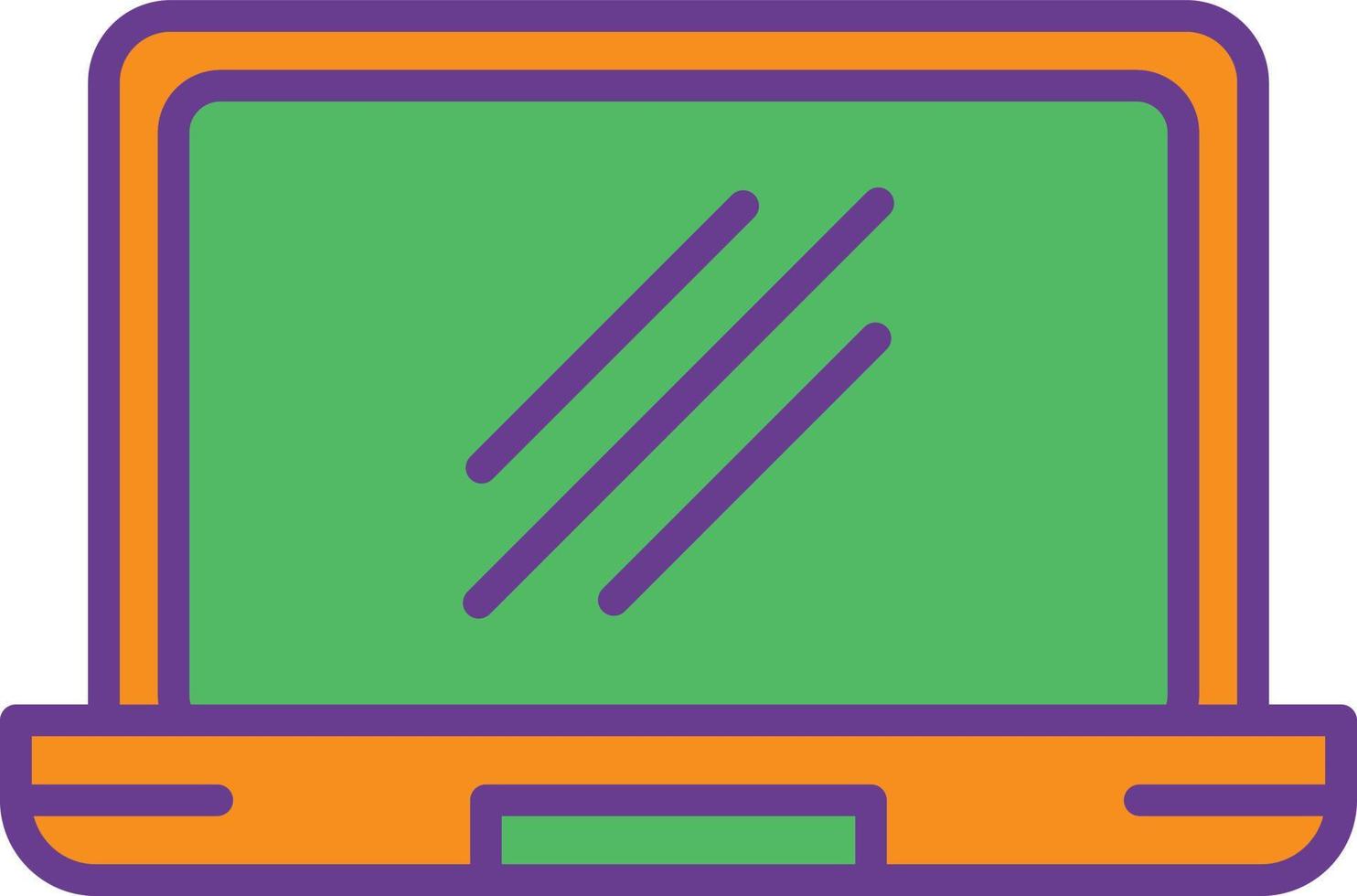 Laptop Line Filled Two Color vector