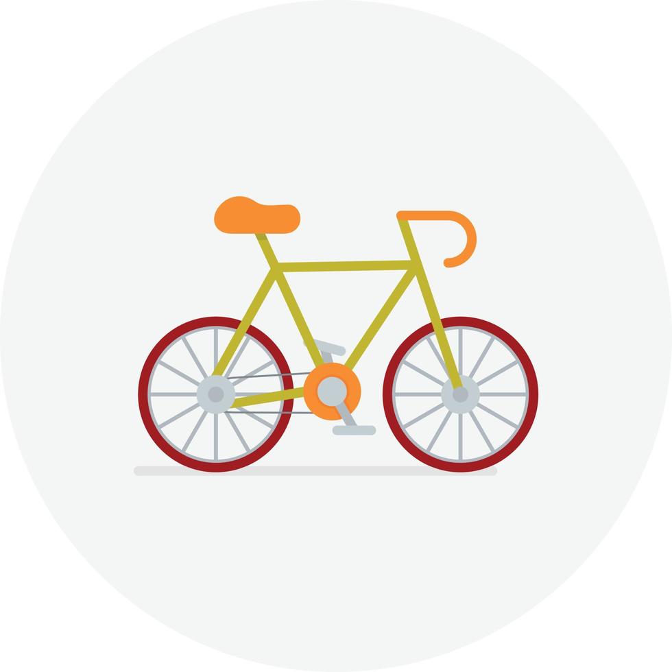 círculo plano de bicicleta vector