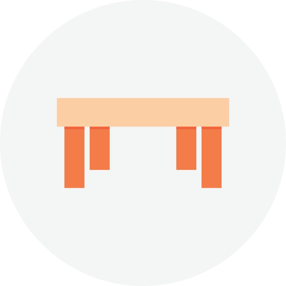 Table Flat Circle vector