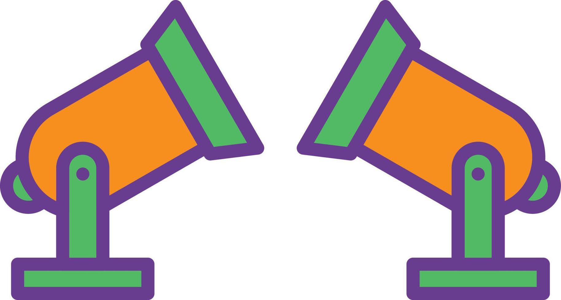 Spotlights Line Filled Two Color vector