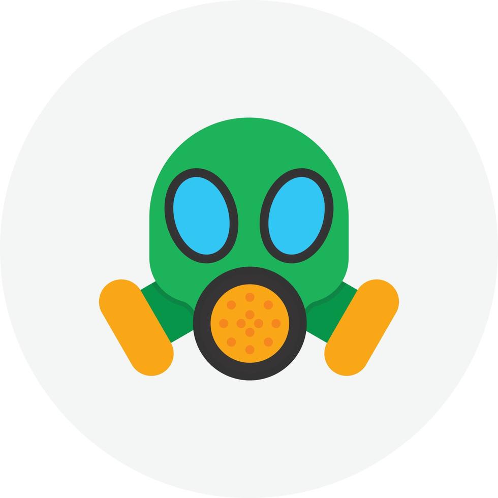 Gas Mask Flat Circle vector