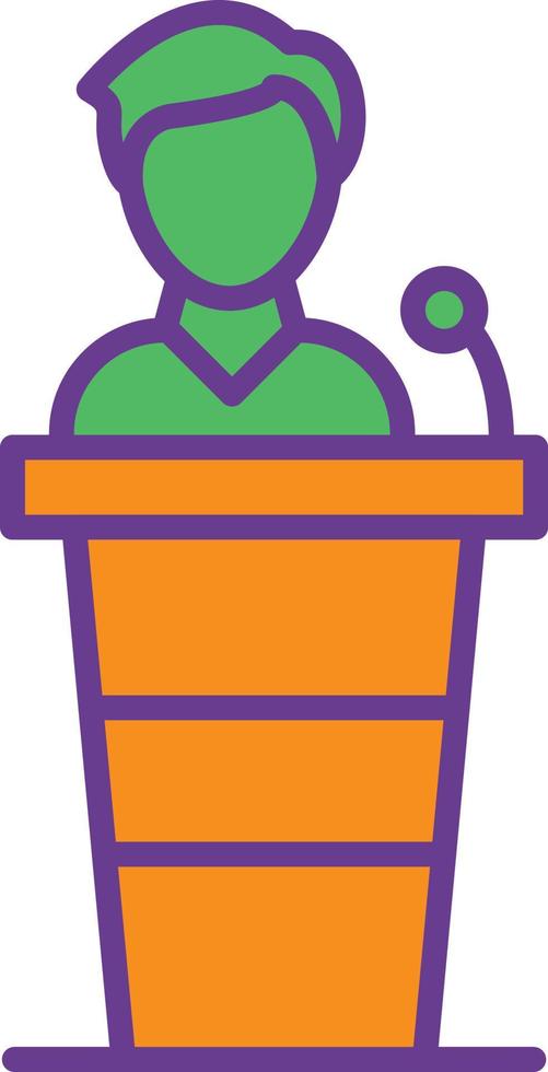 Conference Line Filled Two Color vector
