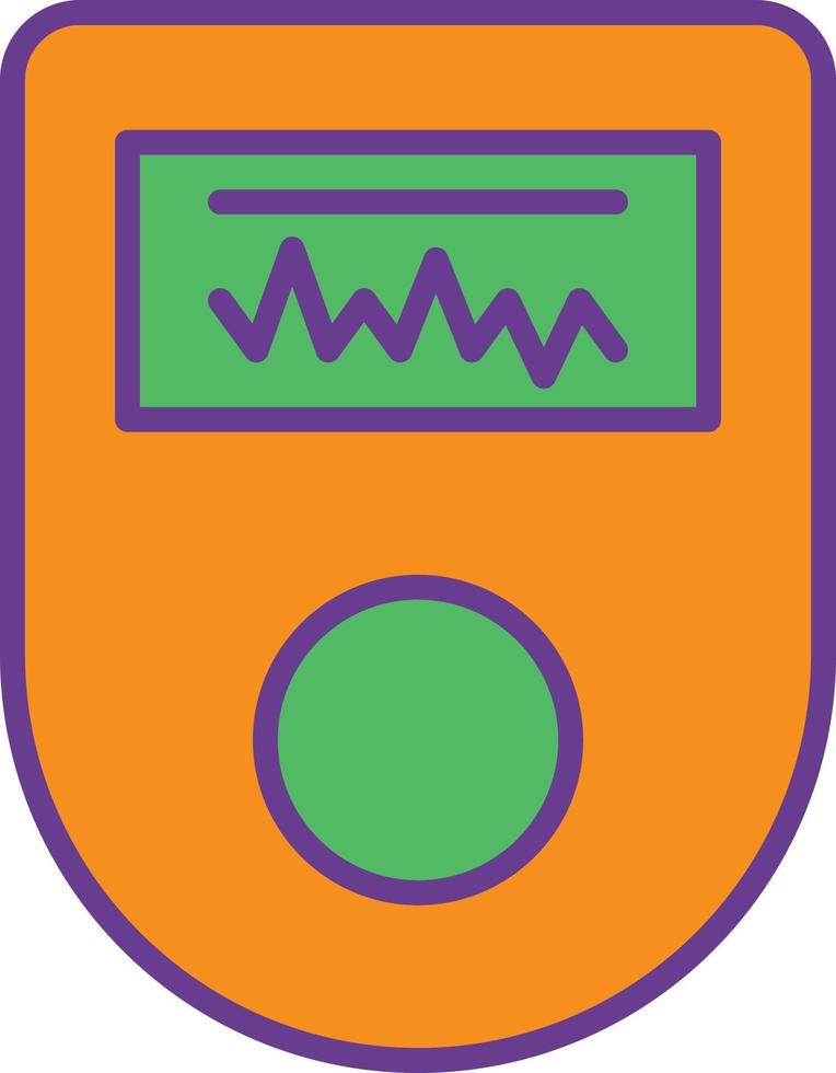 Pulse Oximeter Line Filled Two Color vector