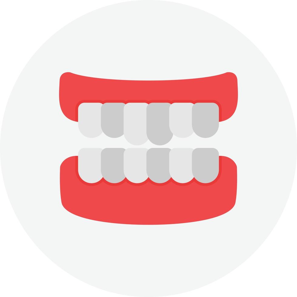 círculo plano de la dentadura vector