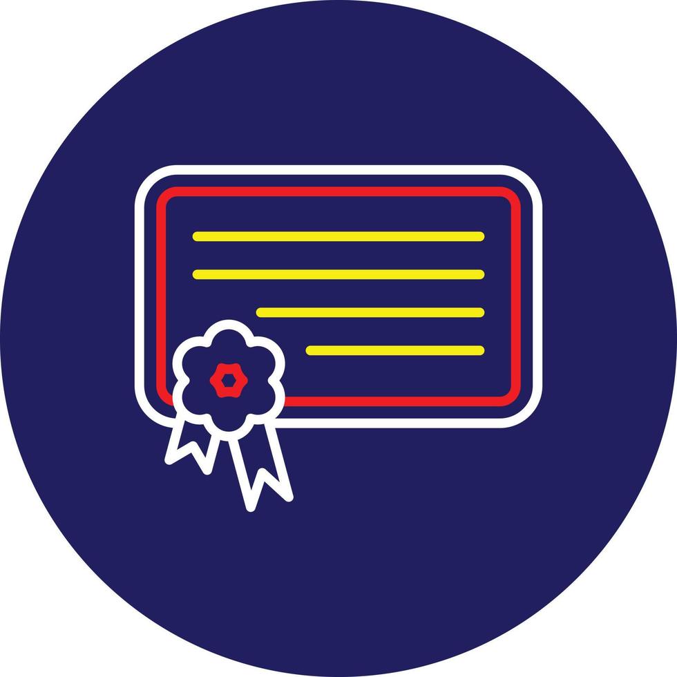 Digital Certificate Line Multicolor vector