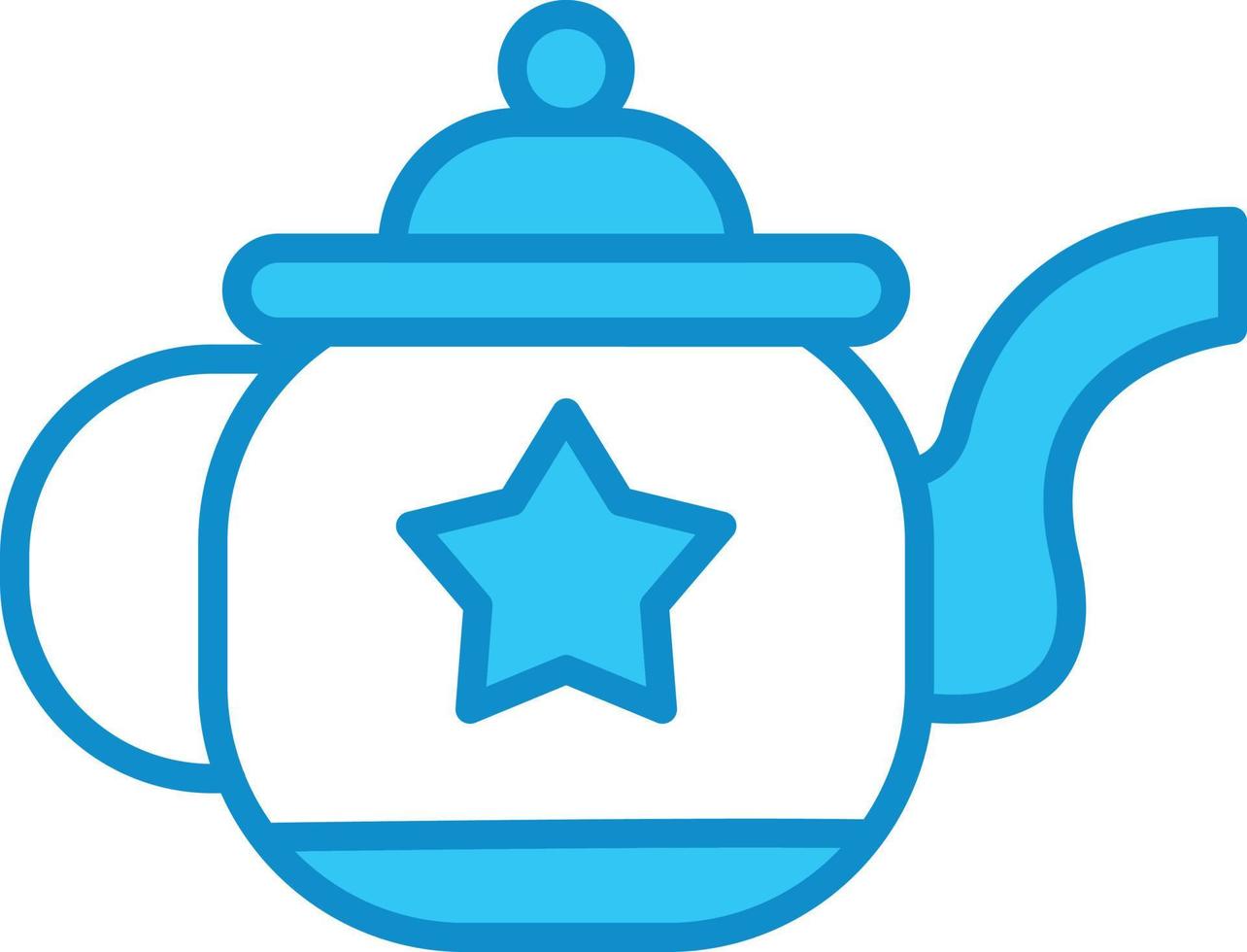 Teapot Line Multicolor vector