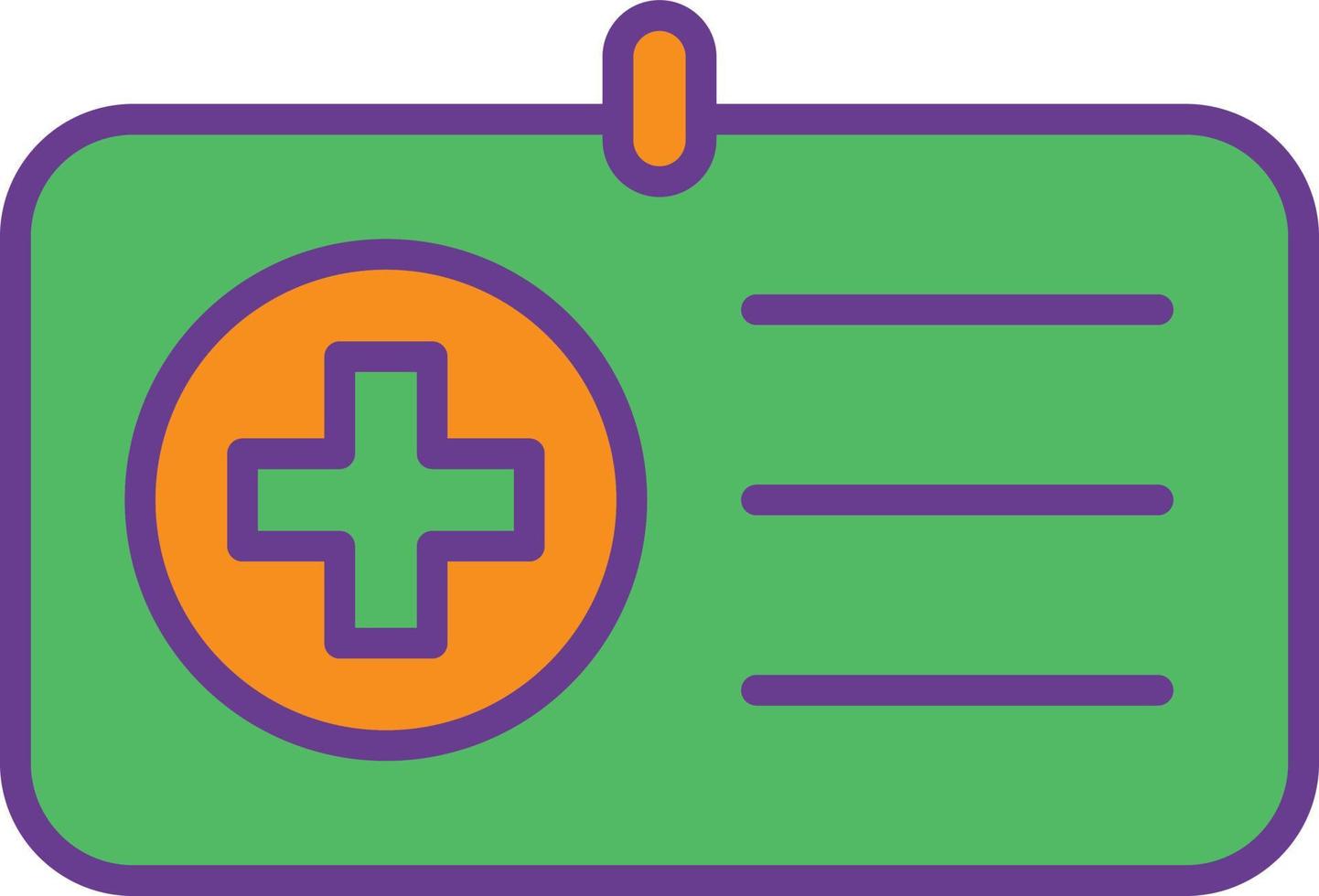 Medical Id Line Filled Two Color vector