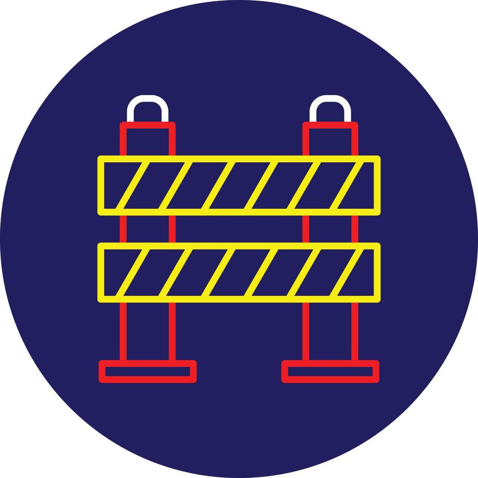 17 - Road Block Line Multicolor vector
