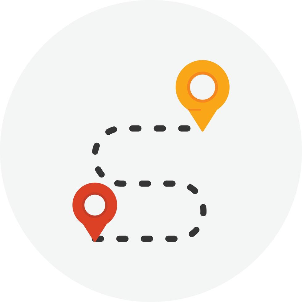 Itinerary Flat Circle vector