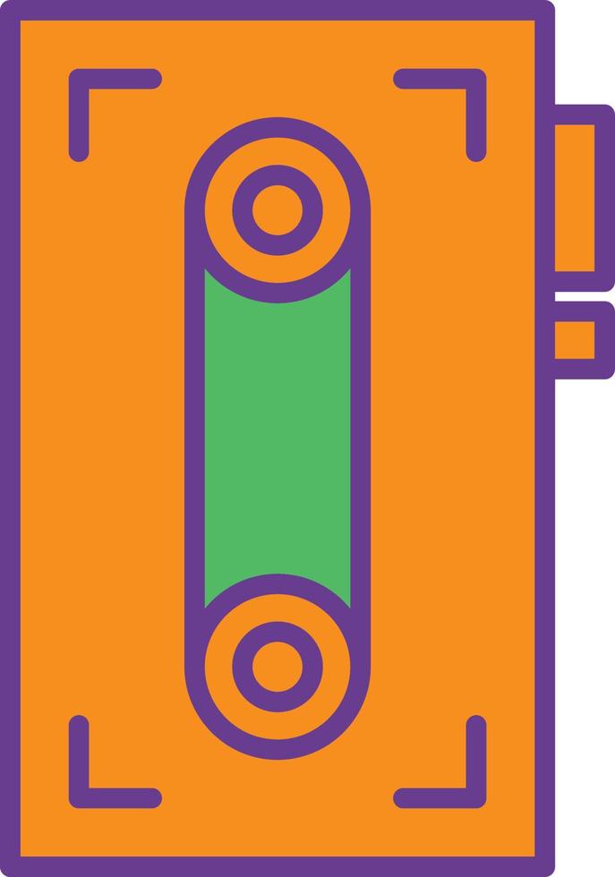 Audio Recorder Line Filled Two Color vector