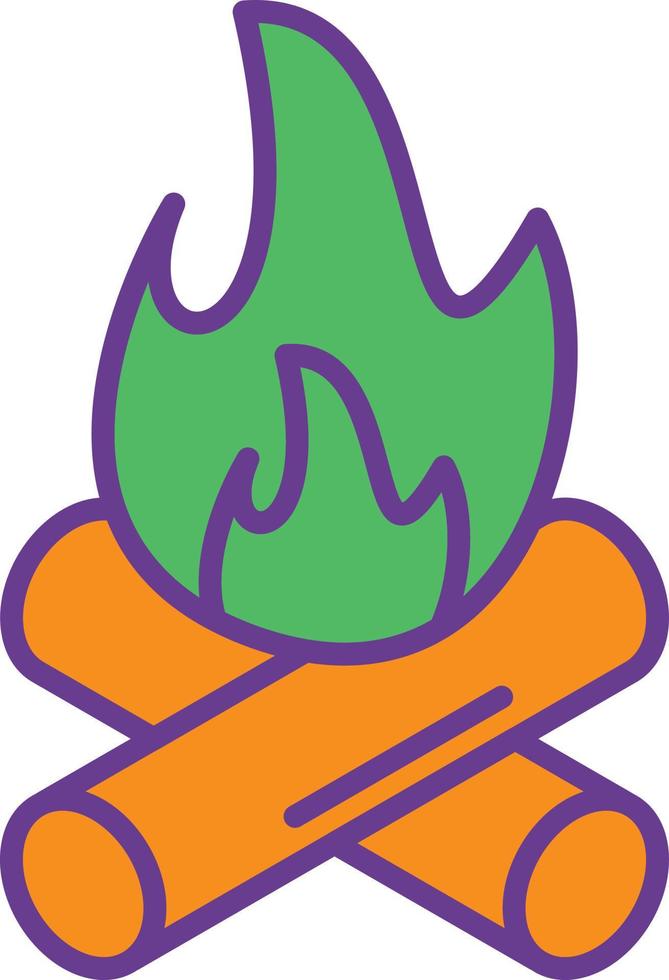 Fire Pollution Line Filled Two Color vector