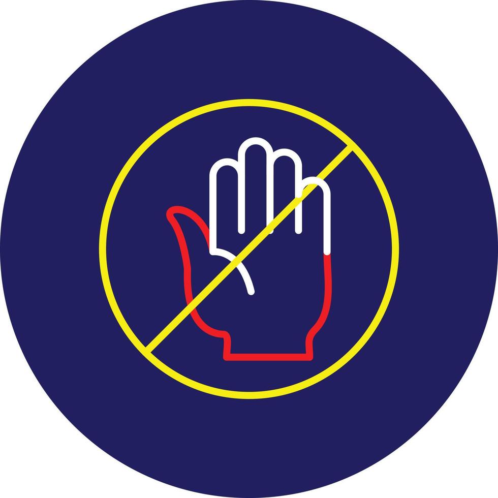 No Passing Line Multicolor vector