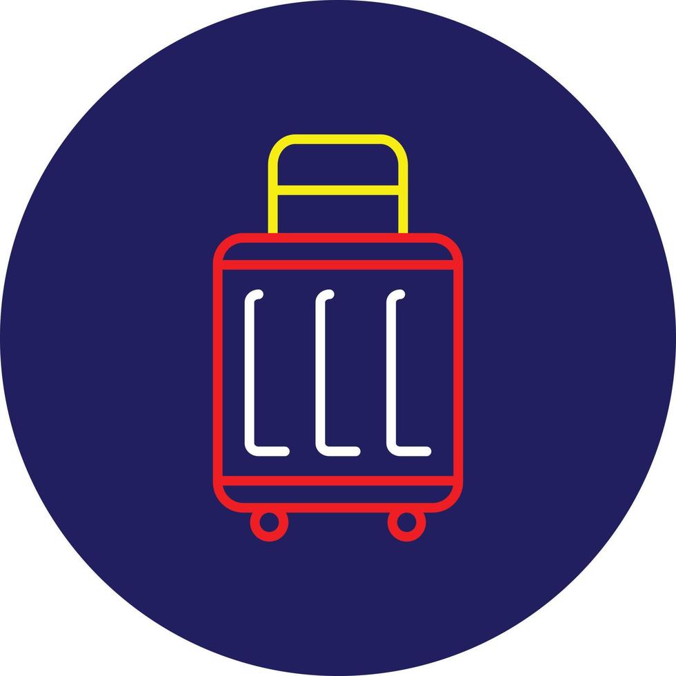 Suitcases Line Multicolor vector