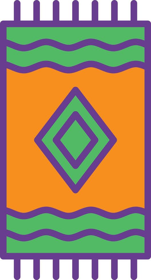 Beach Towel Line Filled Two Color vector